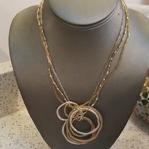 Elegant Gold and Silver Necklace
